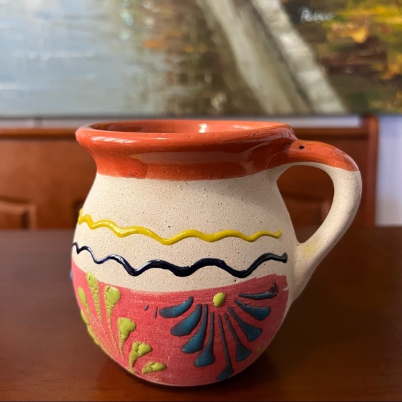 Other - Mexican coffee mug hand painted clay pottery NWT
